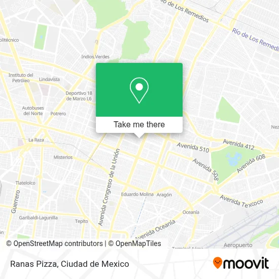Ranas Pizza map