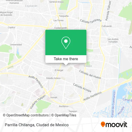 Parrilla Chilanga map
