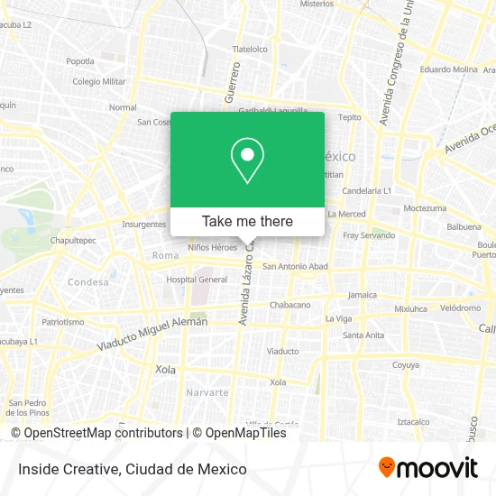 Inside Creative map