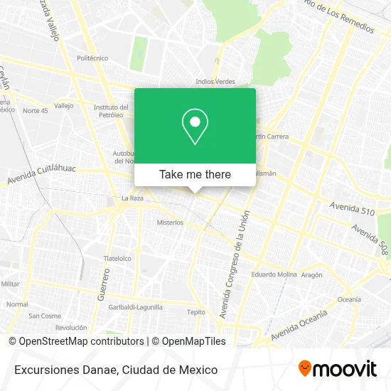 Excursiones Danae map