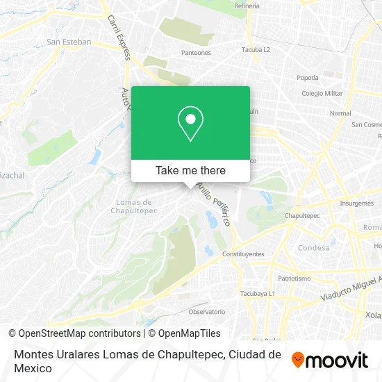Montes Uralares Lomas de Chapultepec map