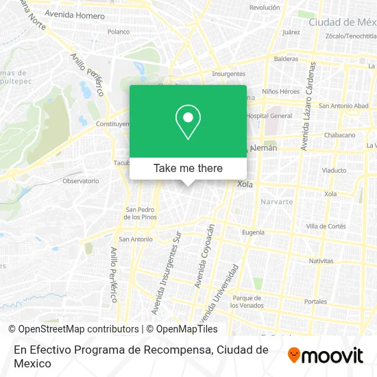 En Efectivo Programa de Recompensa map