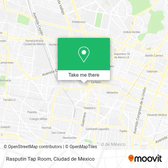 Rasputin Tap Room map