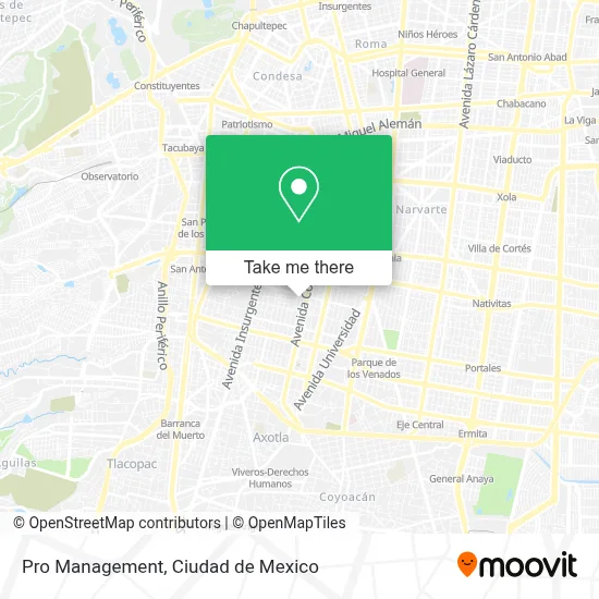 Pro Management map
