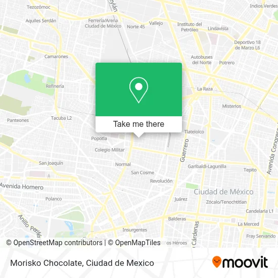Morisko Chocolate map