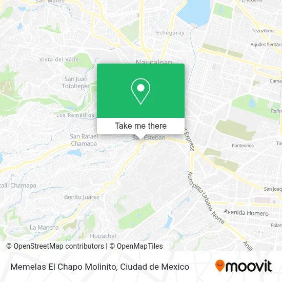 Memelas El Chapo Molinito map