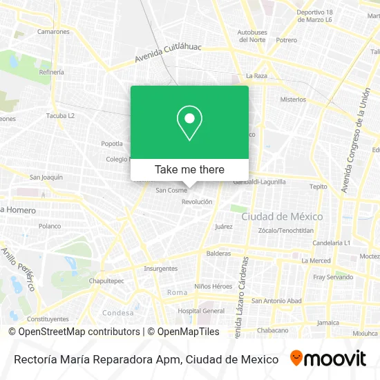 Rectoría María Reparadora Apm map