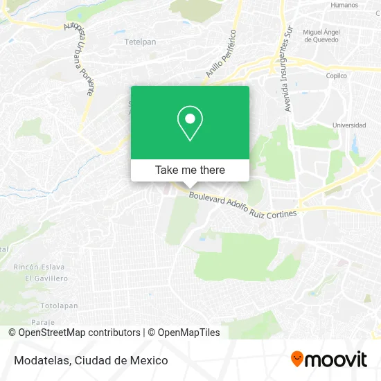 Modatelas map