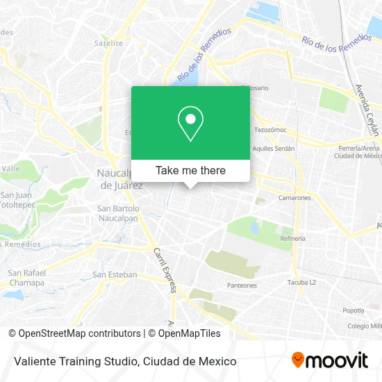 Valiente Training Studio map