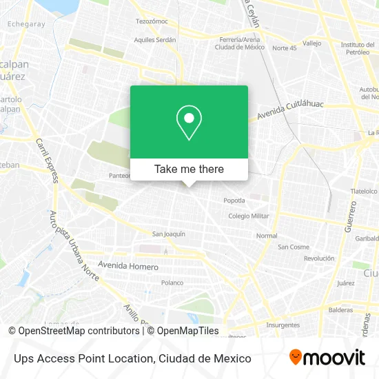 Ups Access Point Location map