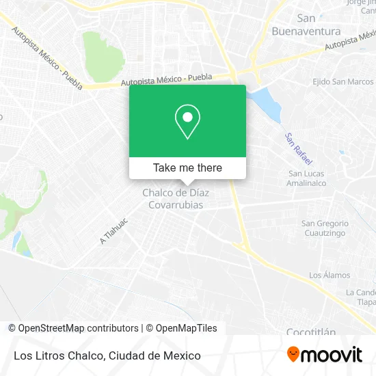 Los Litros Chalco map