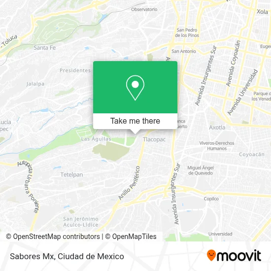 Sabores Mx map