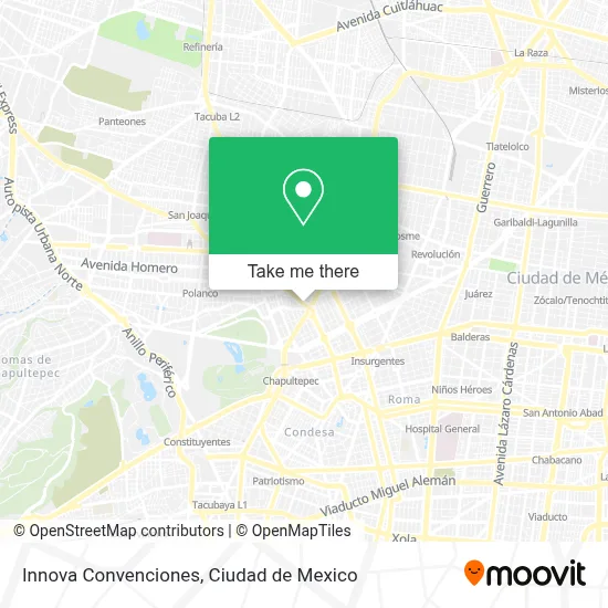 Innova Convenciones map