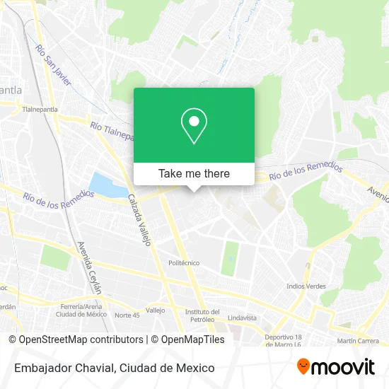 Embajador Chavial map