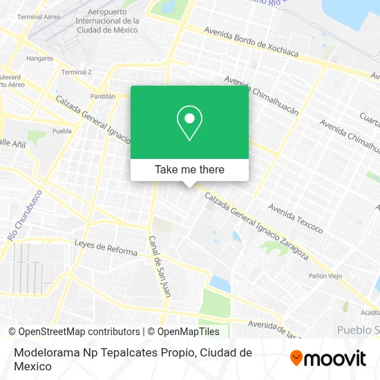 Modelorama Np Tepalcates Propio map