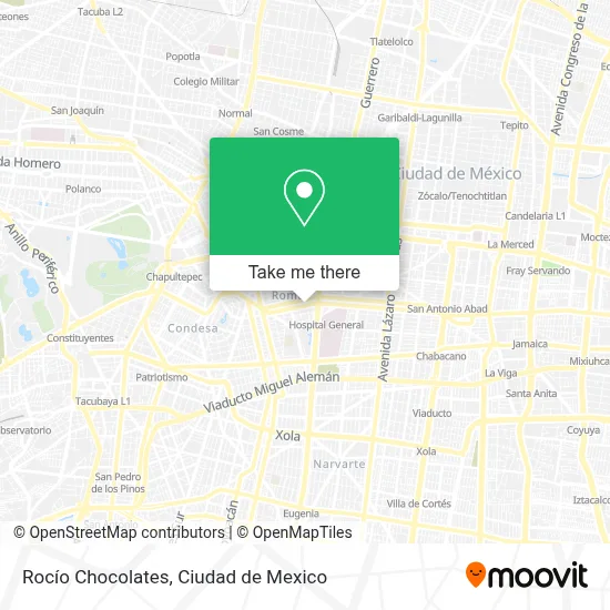 Rocío Chocolates map