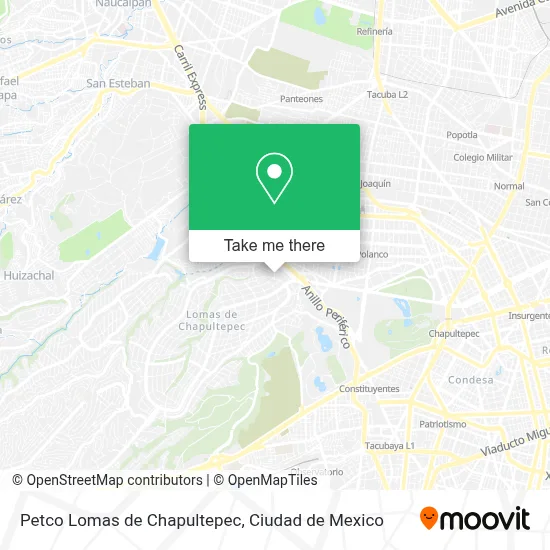 Petco Lomas de Chapultepec map
