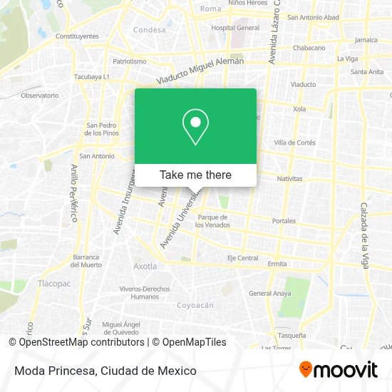 Moda Princesa map