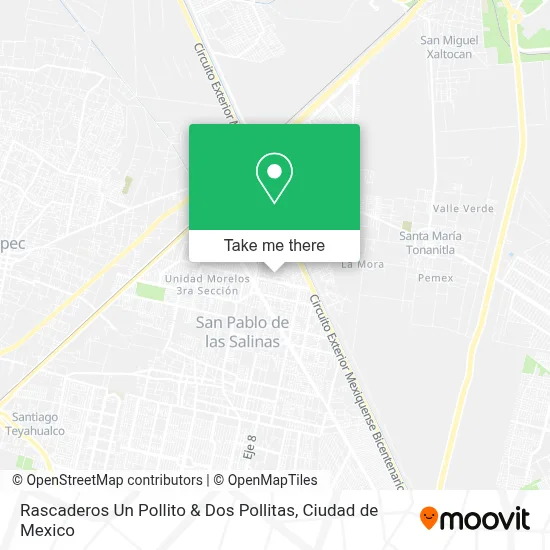 Rascaderos Un Pollito & Dos Pollitas map