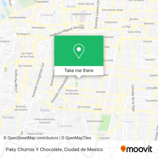 Paky Churros Y Chocolate map