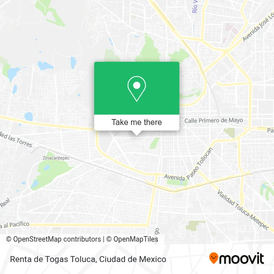 Renta de Togas Toluca map