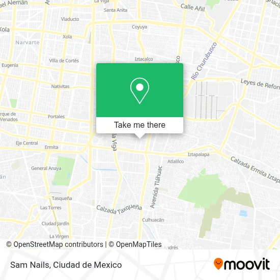 Sam Nails map