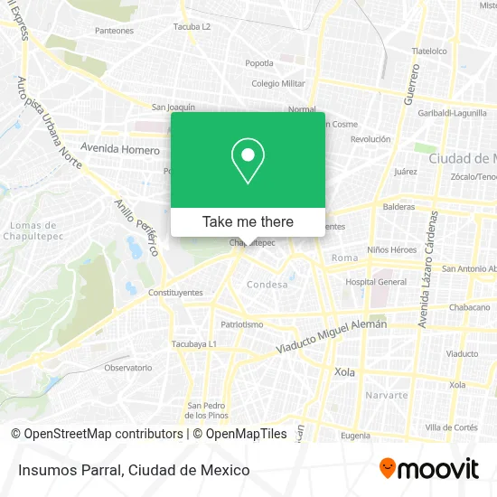Insumos Parral map