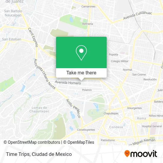 Time Trips map