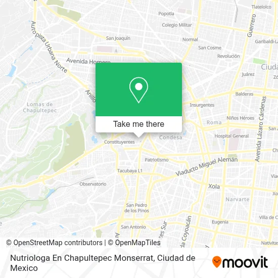 Nutriologa En Chapultepec Monserrat map