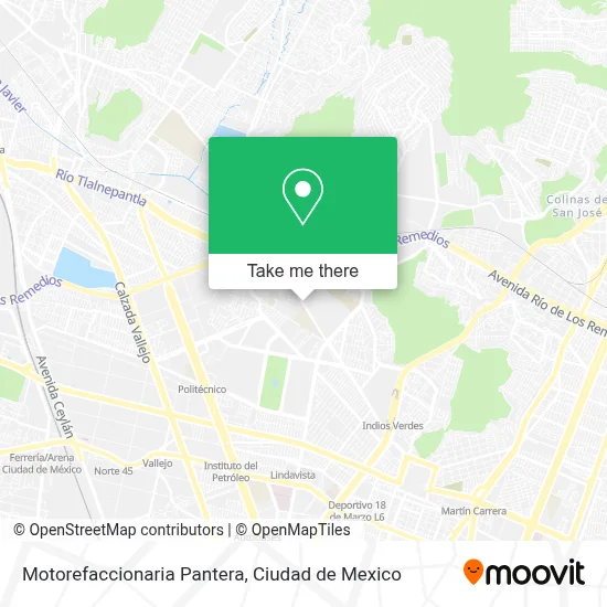 Motorefaccionaria Pantera map
