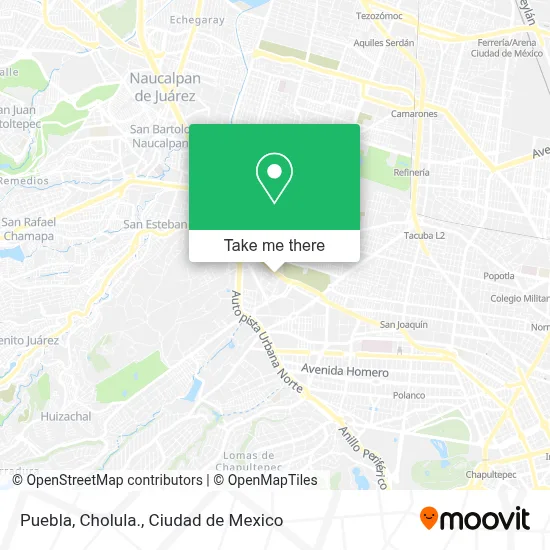 Puebla, Cholula. map