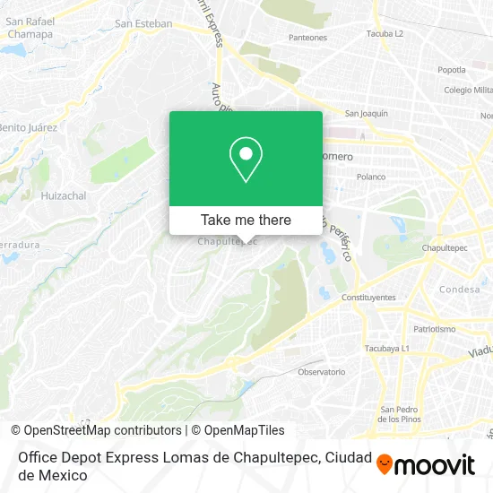Office Depot Express Lomas de Chapultepec map