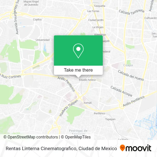 Rentas Linterna Cinematografico map