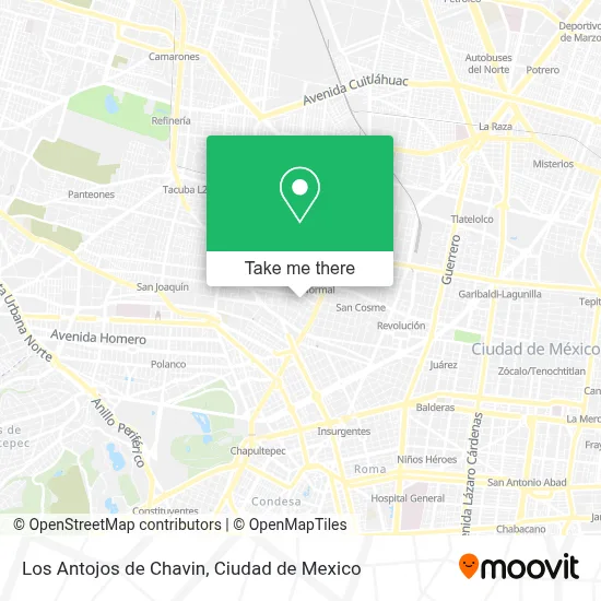Los Antojos de Chavin map