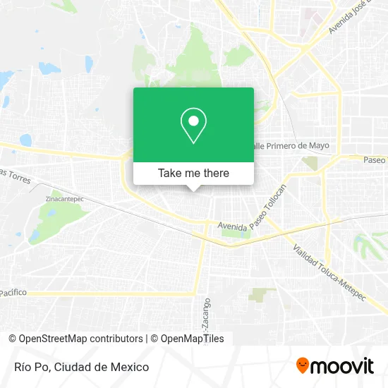 Río Po map