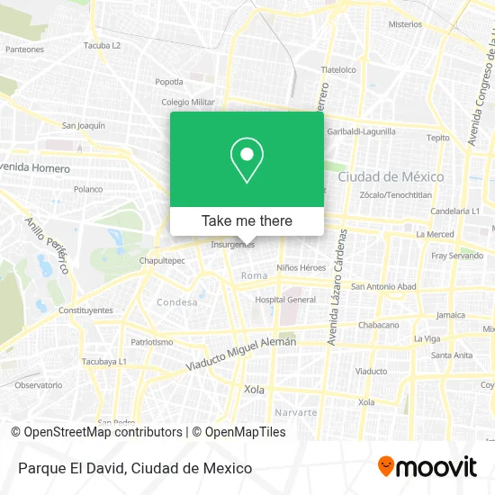 Parque El David map