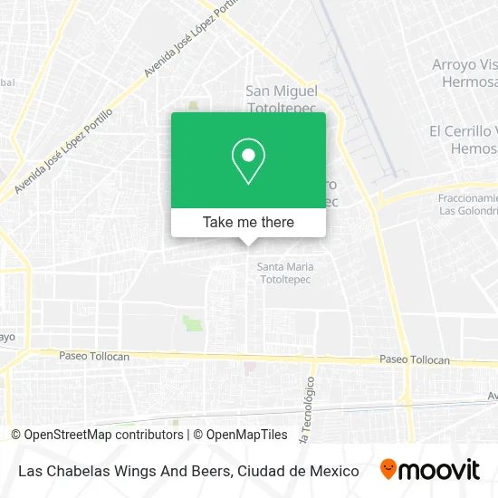 Las Chabelas Wings And Beers map