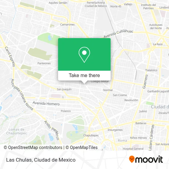Las Chulas map