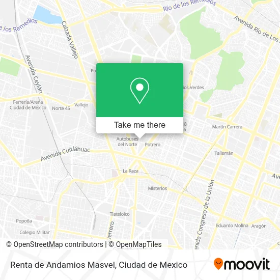 Renta de Andamios Masvel map