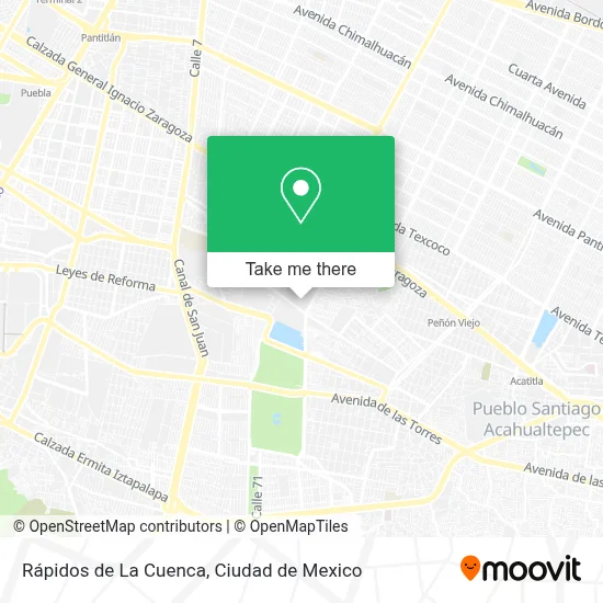 Rápidos de La Cuenca map