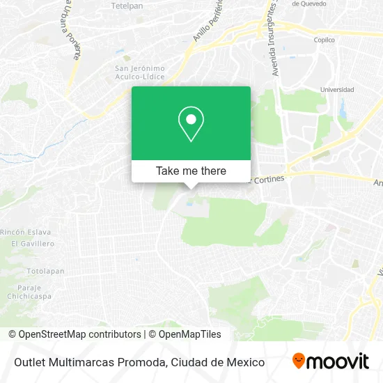 Outlet Multimarcas Promoda map