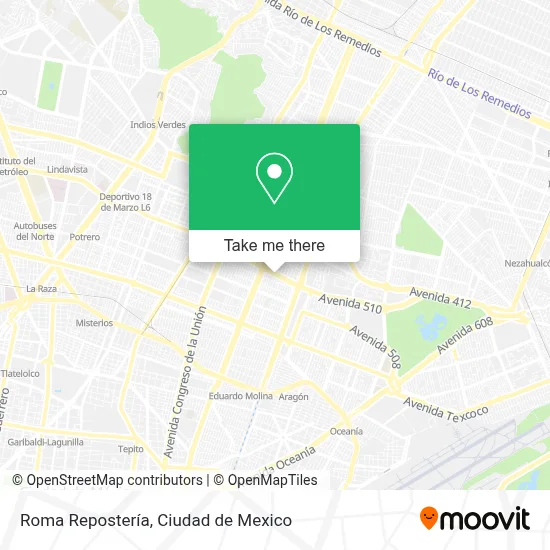Roma Repostería map