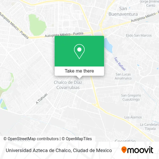 Universidad Azteca de Chalco map