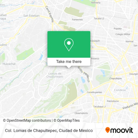 Col. Lomas de Chapultepec map