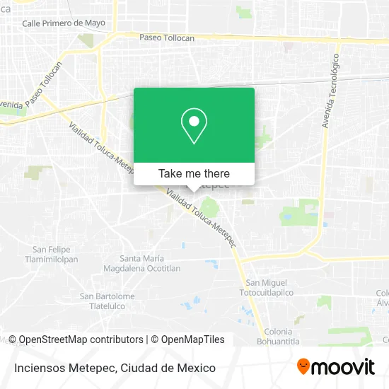 Inciensos Metepec map