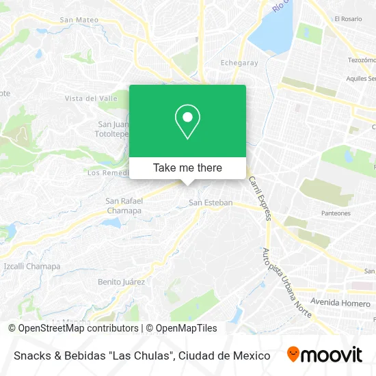 Snacks & Bebidas "Las Chulas" map