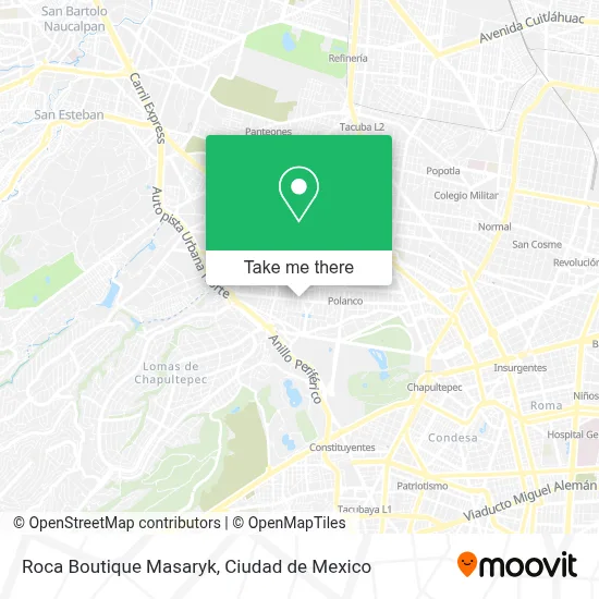 Roca Boutique Masaryk map