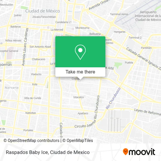Raspados Baby Ice map