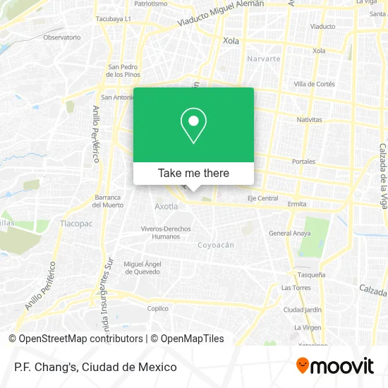 P.F. Chang's map