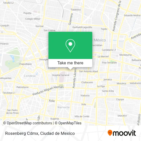 Rosenberg Cdmx map